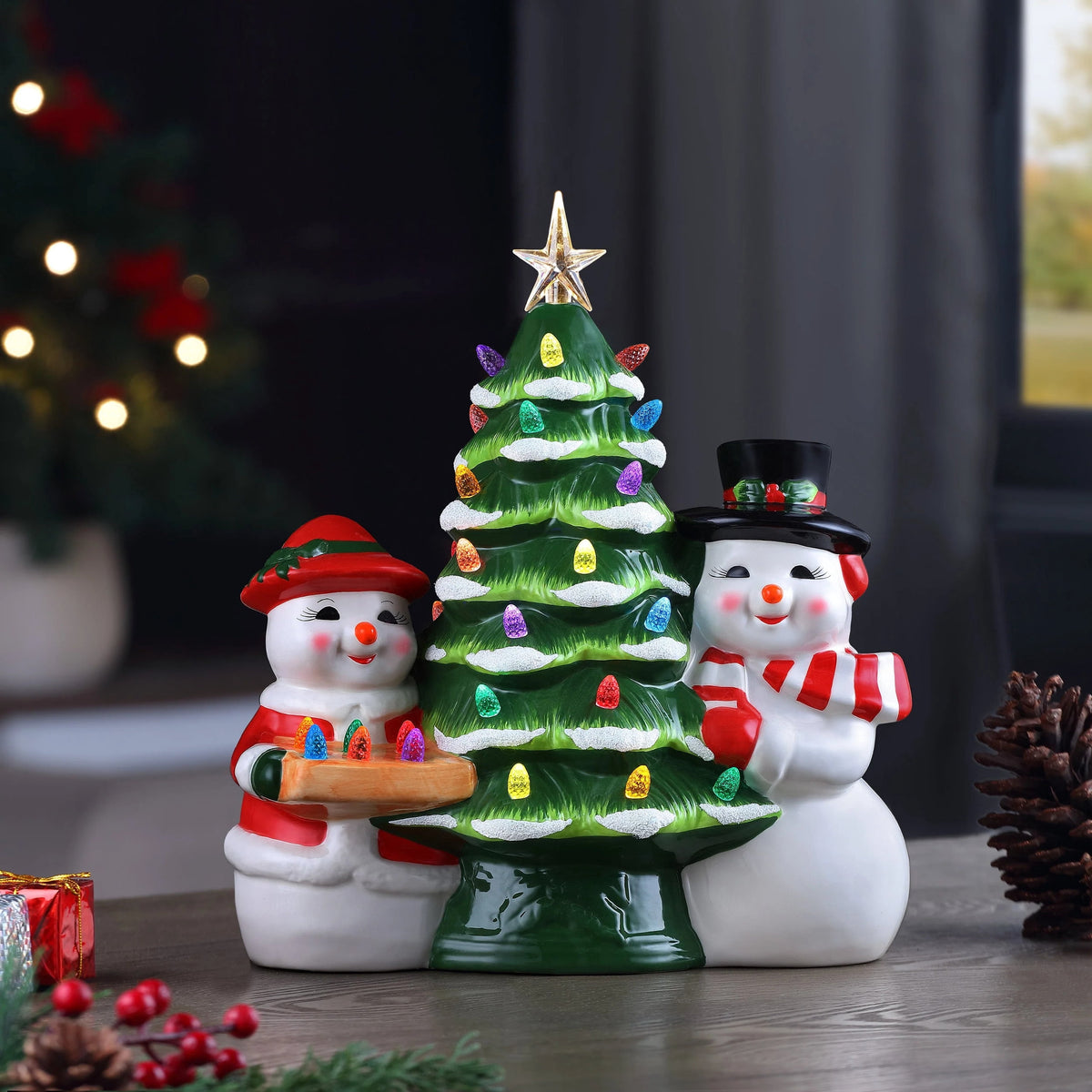 Mr. Christmas 7 in. Nostalgic Ceramic Tree - Rainbow