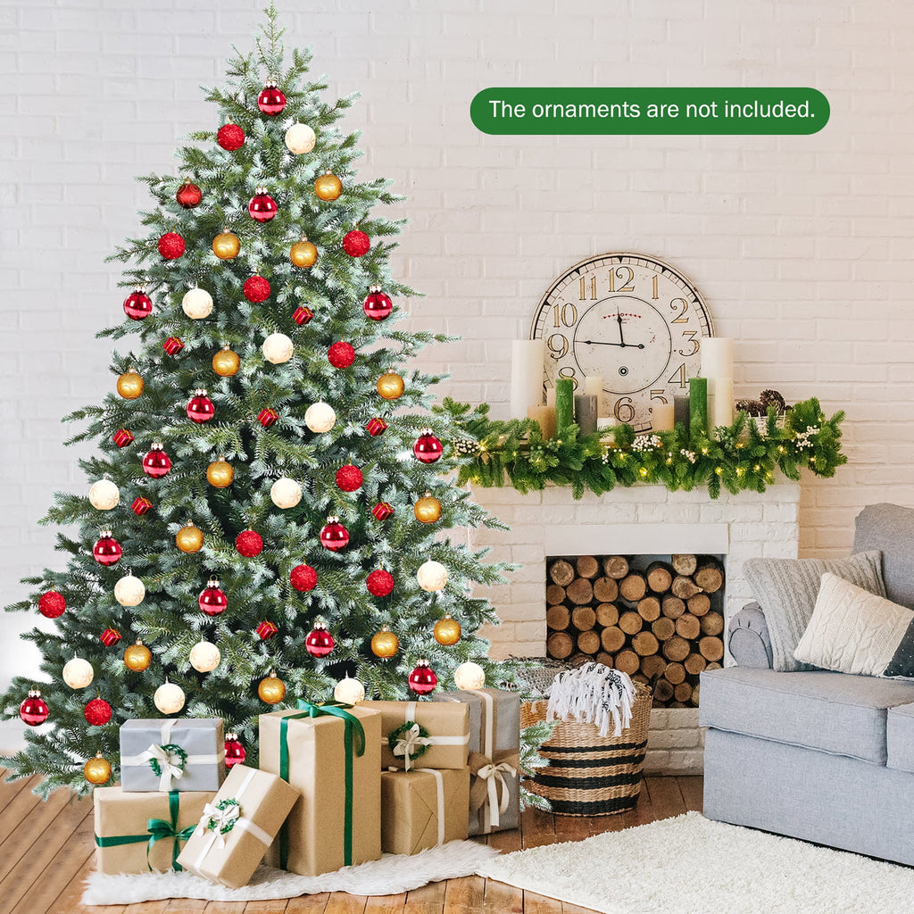 Costway 6ft Artificial Christmas Spruce Hinged Tree w/ 892 Mixed PE & PVC Tips