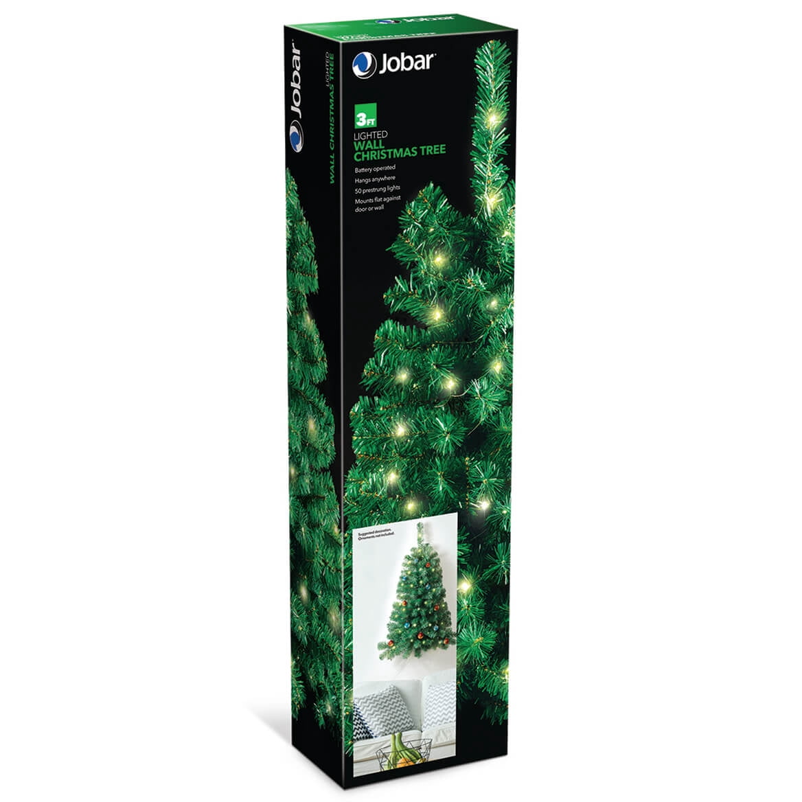 3' Lighted Wall Christmas Tree