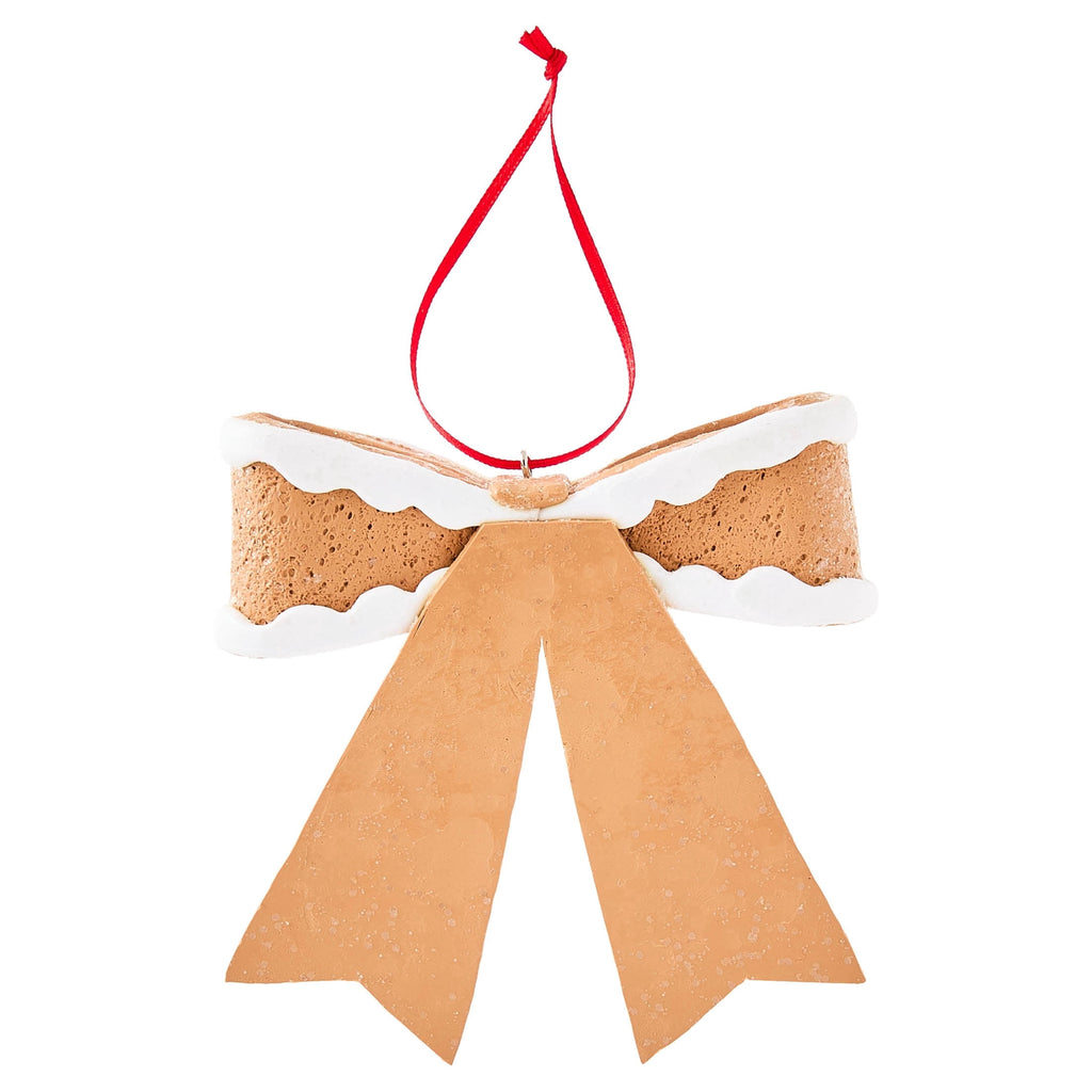 Multicolor Clay Dough Gingerbread Bow Christmas Ornament, 4", by Holiday Time