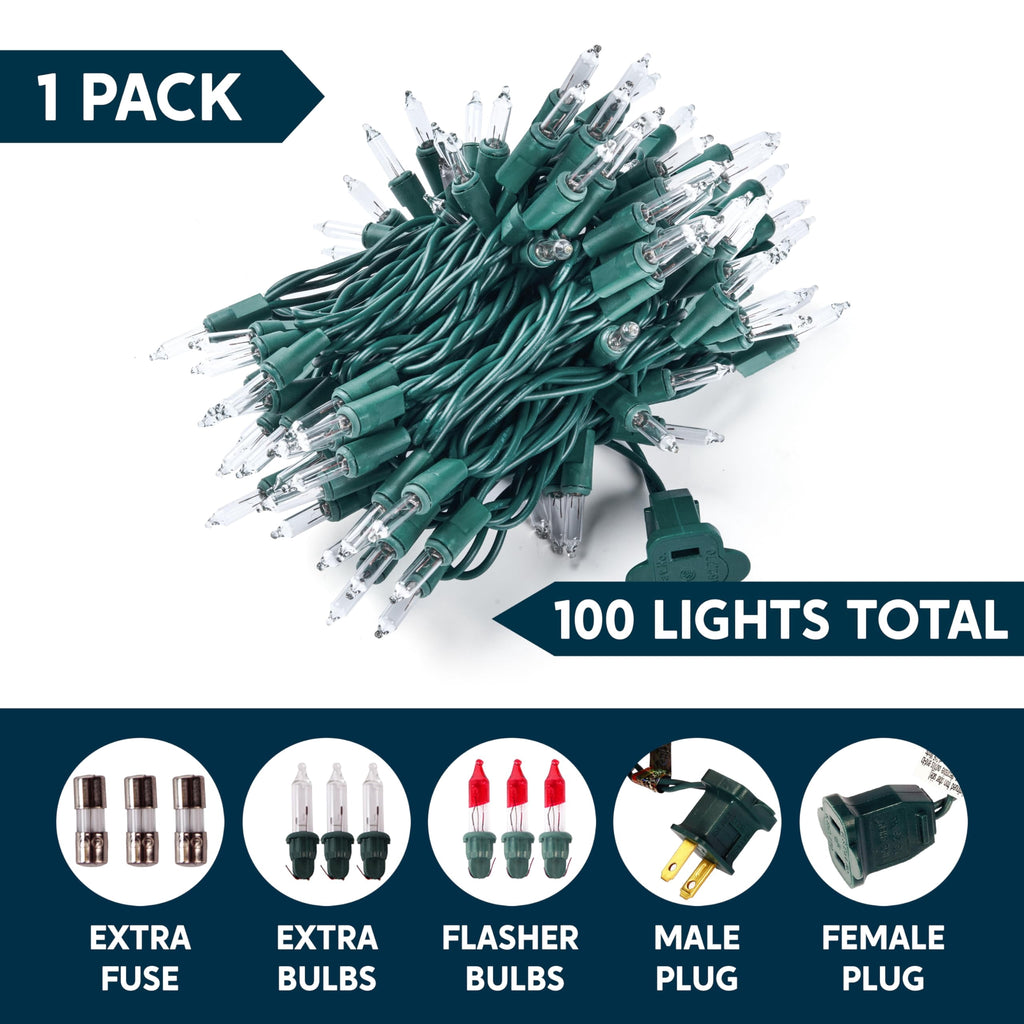 Joiedomi 300-Light Clear LED Christmas String Lights, 67.5ft, 2.5" Spacing