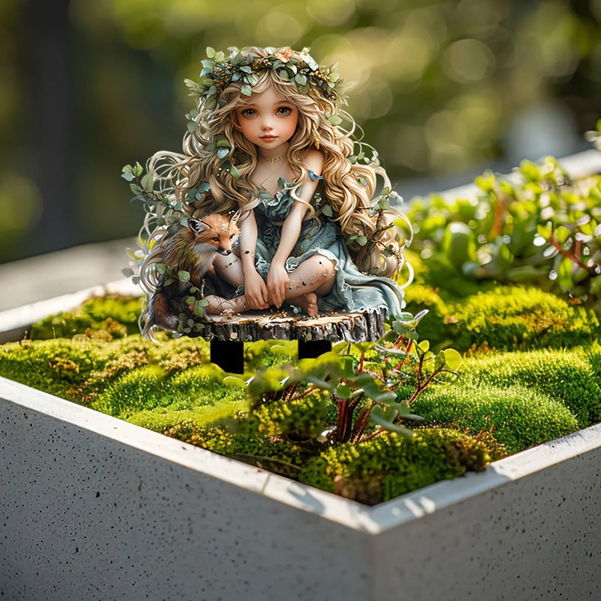 Nkmbld Clearance & Promo! Garden Ornaments, Garden Sculpture Acrylic Potted Plants and Courtyard Decorative Floor Tiles, Housewarming Ornament for Patio, Lawn, Yard, Pathway