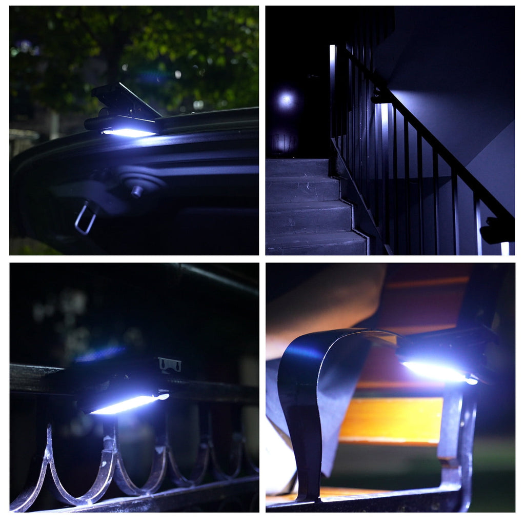 Gnmfd Solar Clip Lights Outdoor Motion Sensor LED Solar Security Lights Wireless IP65 Garden, Fence, Patio, Porch, Yard, Pathway, Energy Saving Auto On Off Lighting