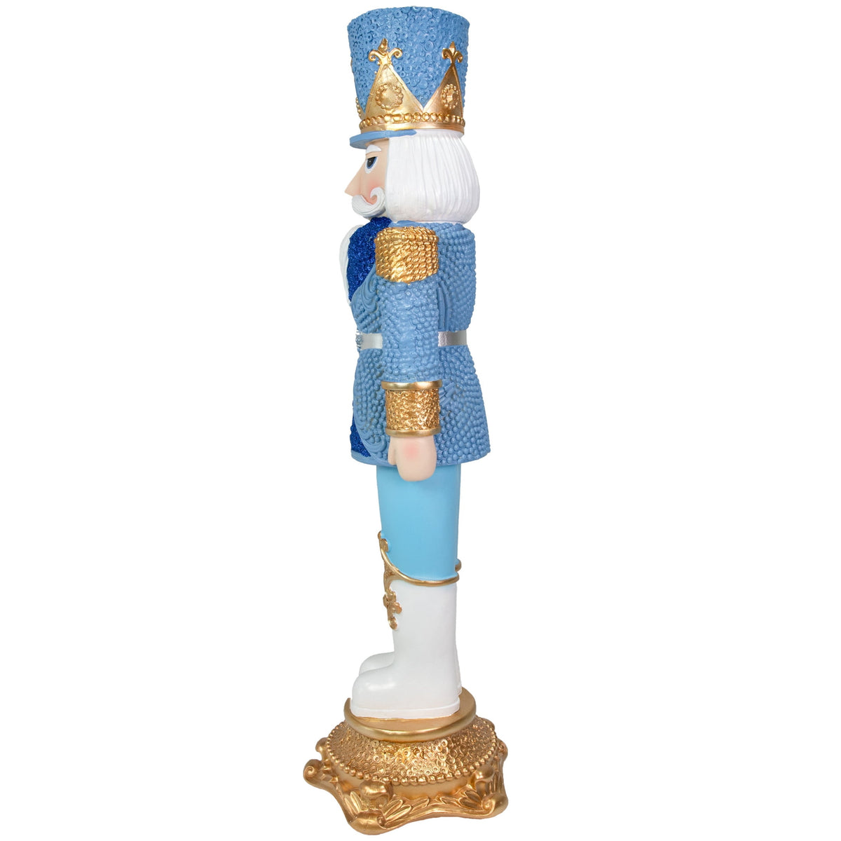 Sunnydaze Pink Polyresin Kenneth the Princely Nutcracker Christmas Statue, 37"