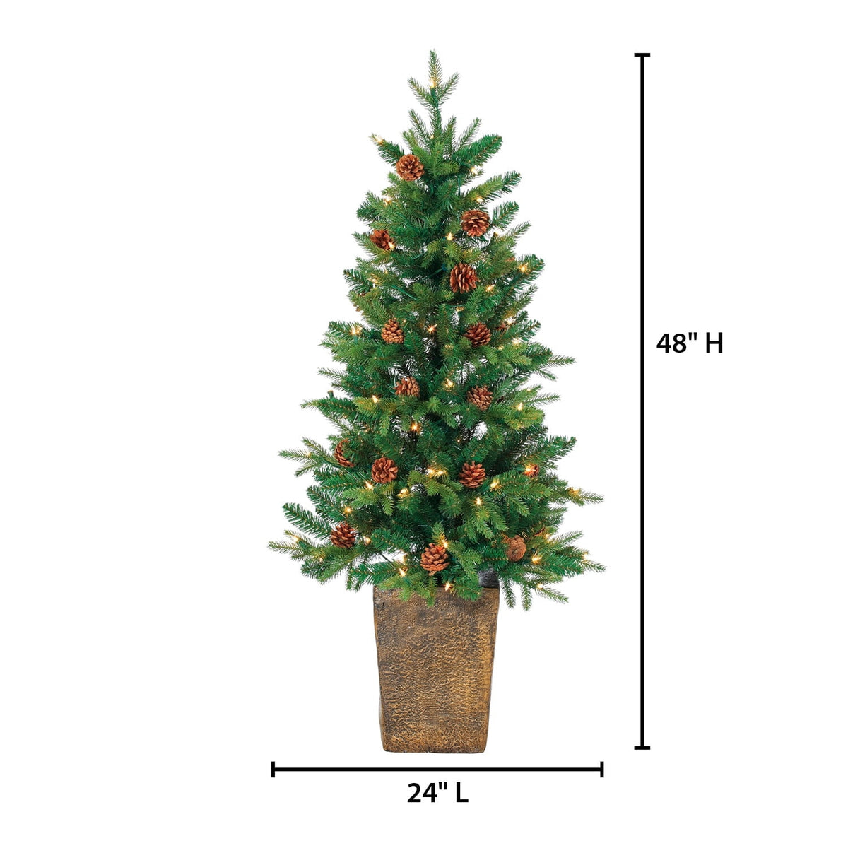 Sterling Charming 4 Foot Potted Natural Cut Georgia Pine