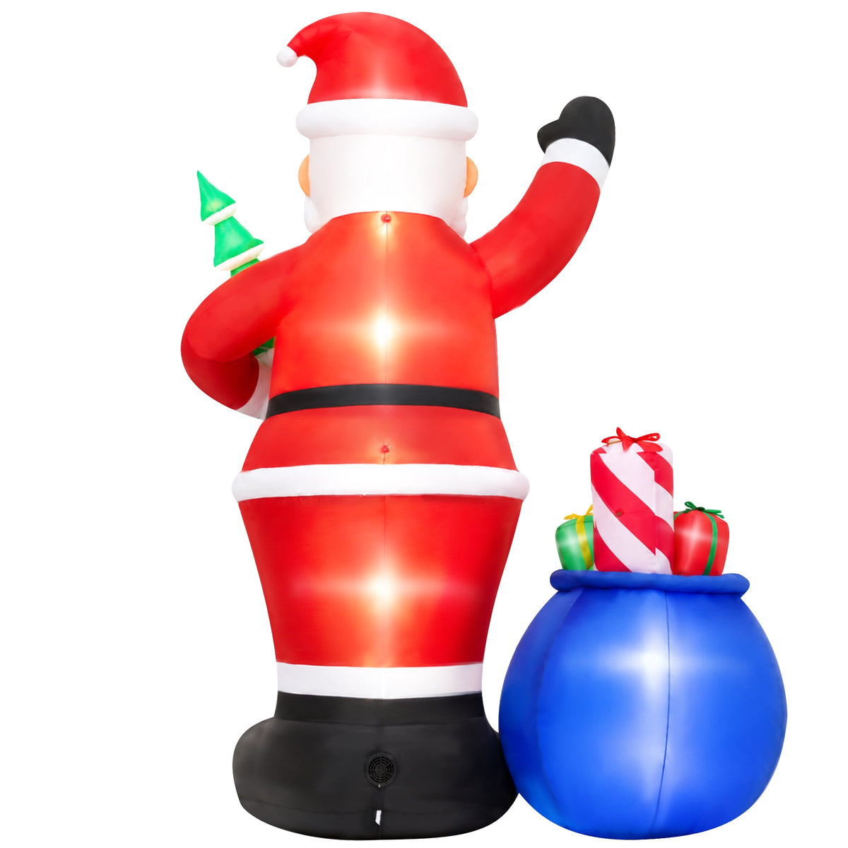 Yexmas 8FT Christmas Inflatable Santa Claus Outdoor Decorations,Blow Up Santa Claus with Gifts Bag, Built-in Brilliant LED Lights Xmas Inflatables Yard Decor