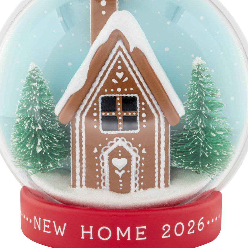 Hallmark Ornament (Gingerbread House Snow Globe New Home 2026), 1 Count