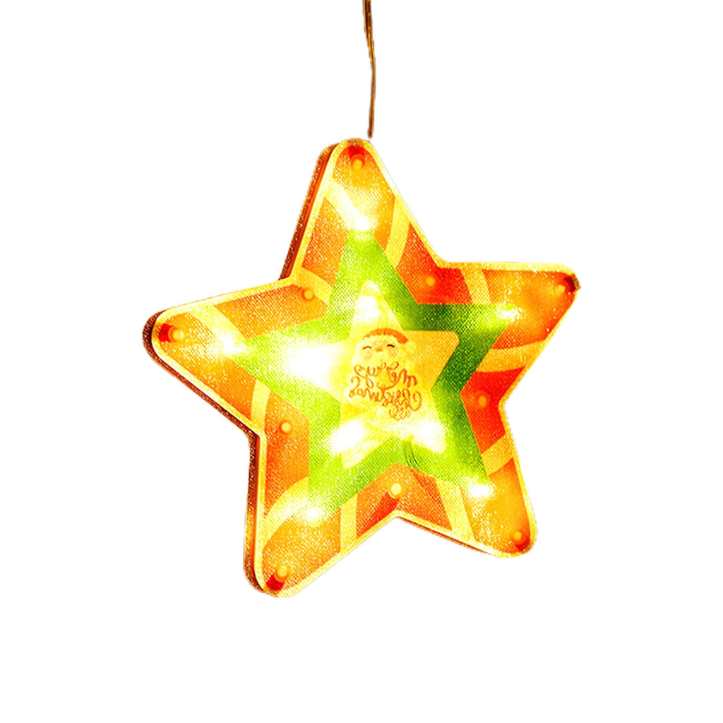 RXIRUCGD Christmas Window Hanging Lights Decorations, Christmas Window Lights with Suction Cup, Battery Operated Hanging Christmas Window Lights Indoor for Xmas Tree Fireplace Door Window Decor