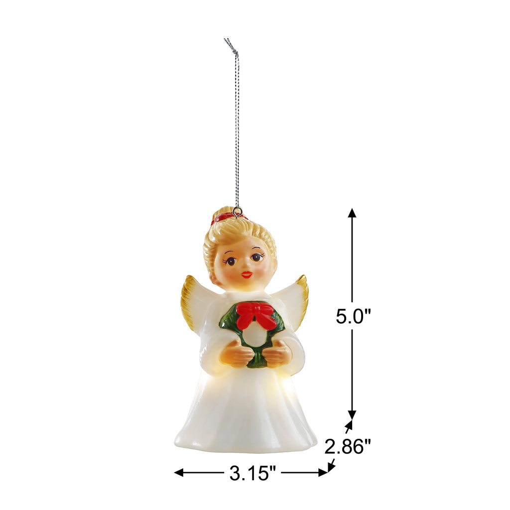 Mr. Christmas 5-inch Mini Blow Mold Ornament, Angel