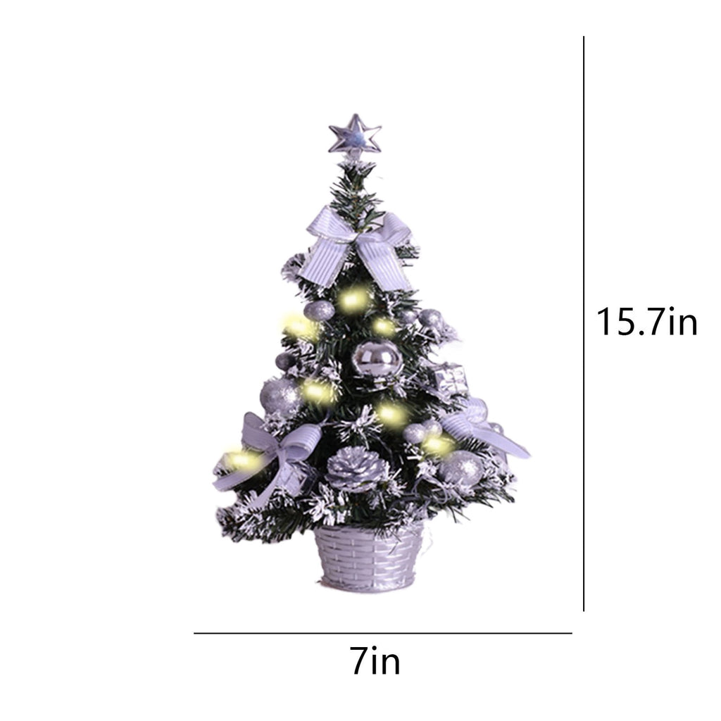 Mouliraty Tabletop Christmas Tree, Artificial Mini Xmas Tree Ornaments For Christmas New Year Table Top Decor Home Indoor Decoration Tree Decor Home Decoration