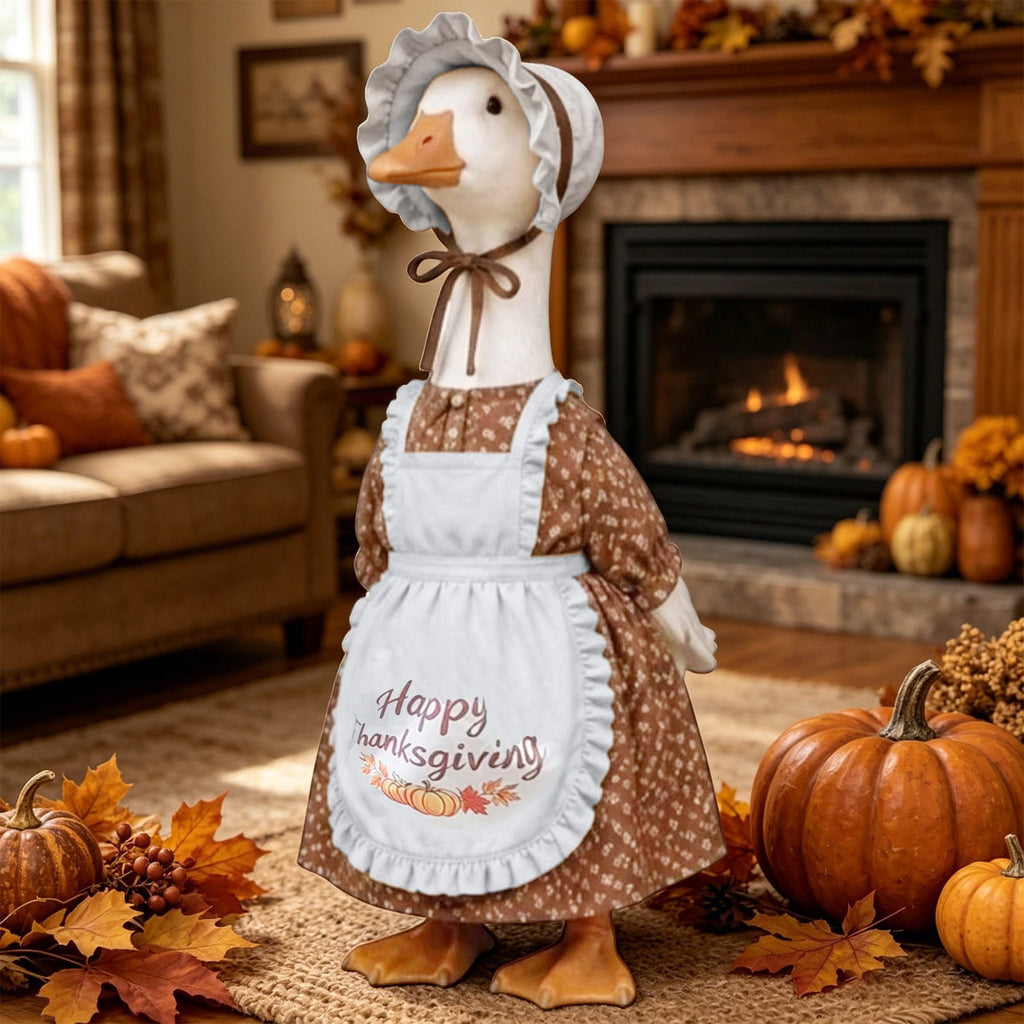 Lzobxe Porch Goose Clothes, Casual Style Lawn Yard Garden Decor for 23" High Cement or Plastic Geese, Goose Costume for All Season and Occasiona