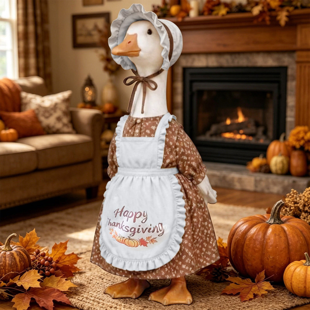 Lzobxe Porch Goose Clothes, Casual Style Lawn Yard Garden Decor for 23" High Cement or Plastic Geese, Goose Costume for All Season and Occasiona
