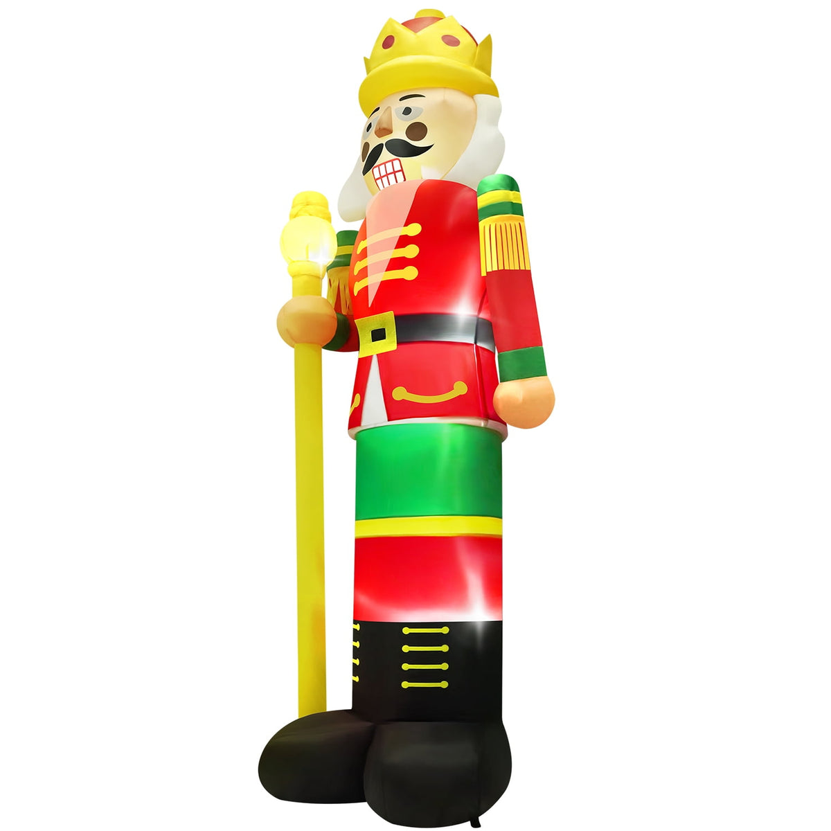 Yexmas 8FT Christmas Inflatable Nutcracker Soldier Blow Up Yard Decor with LED Light for Outdoor Christmas Party ,Garden and Lawn