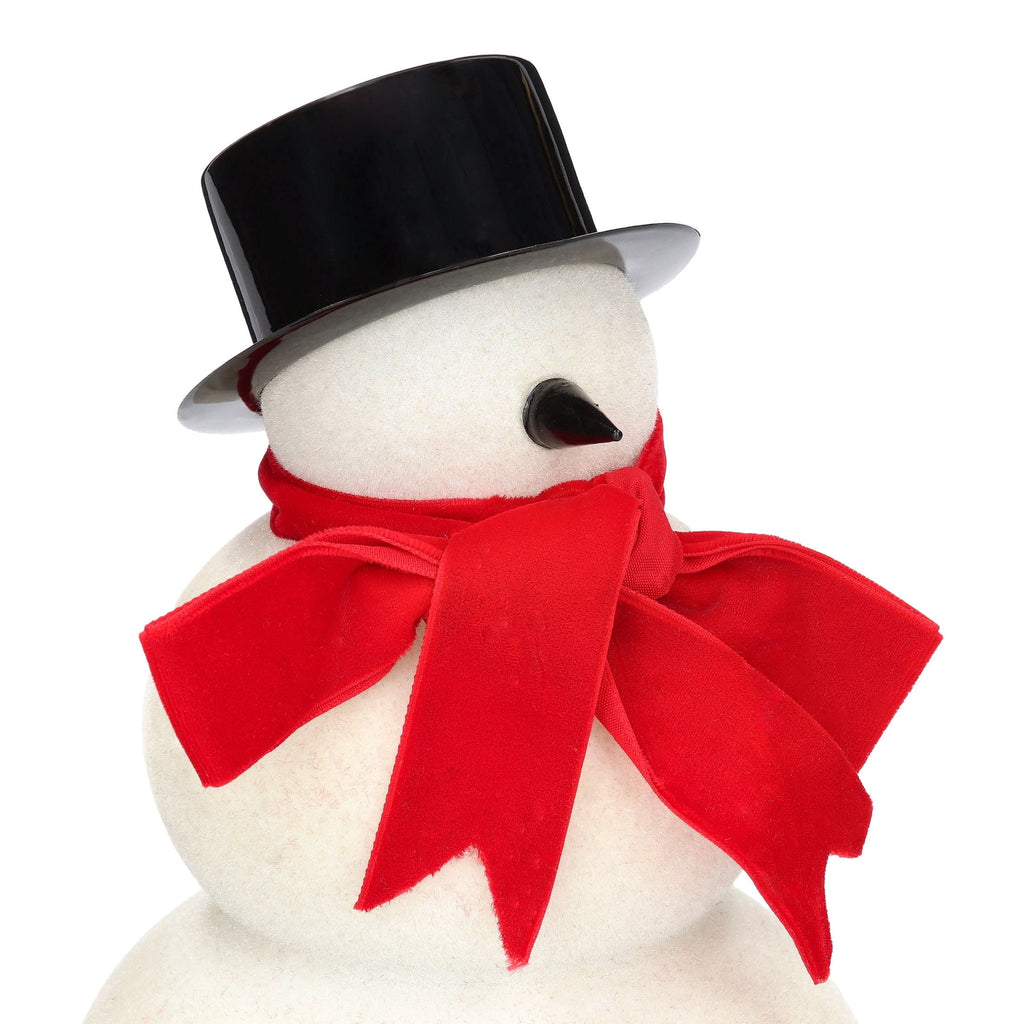 Red/White/Black Velvet-Feel Snowman Christmas Decoration, 8.5", by Holiday Time