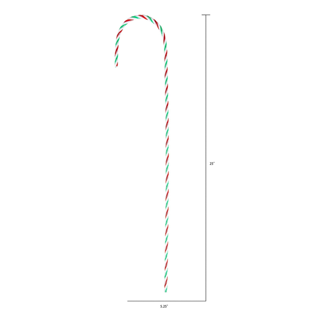 Twisty Candy Cane Yard Stake, Green/Red/White, 25", by Holiday Time