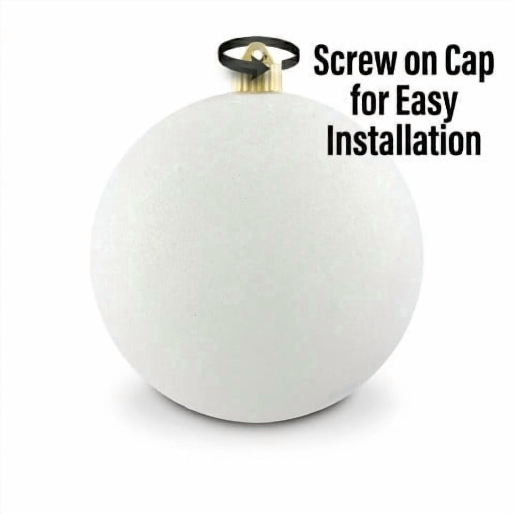 Off White Jumbo Glitter Ball Shatterproof Christmas Ornament, 8", by Holiday Time