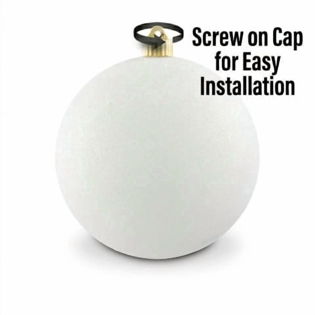 Off White Jumbo Glitter Ball Shatterproof Christmas Ornament, 8", by Holiday Time