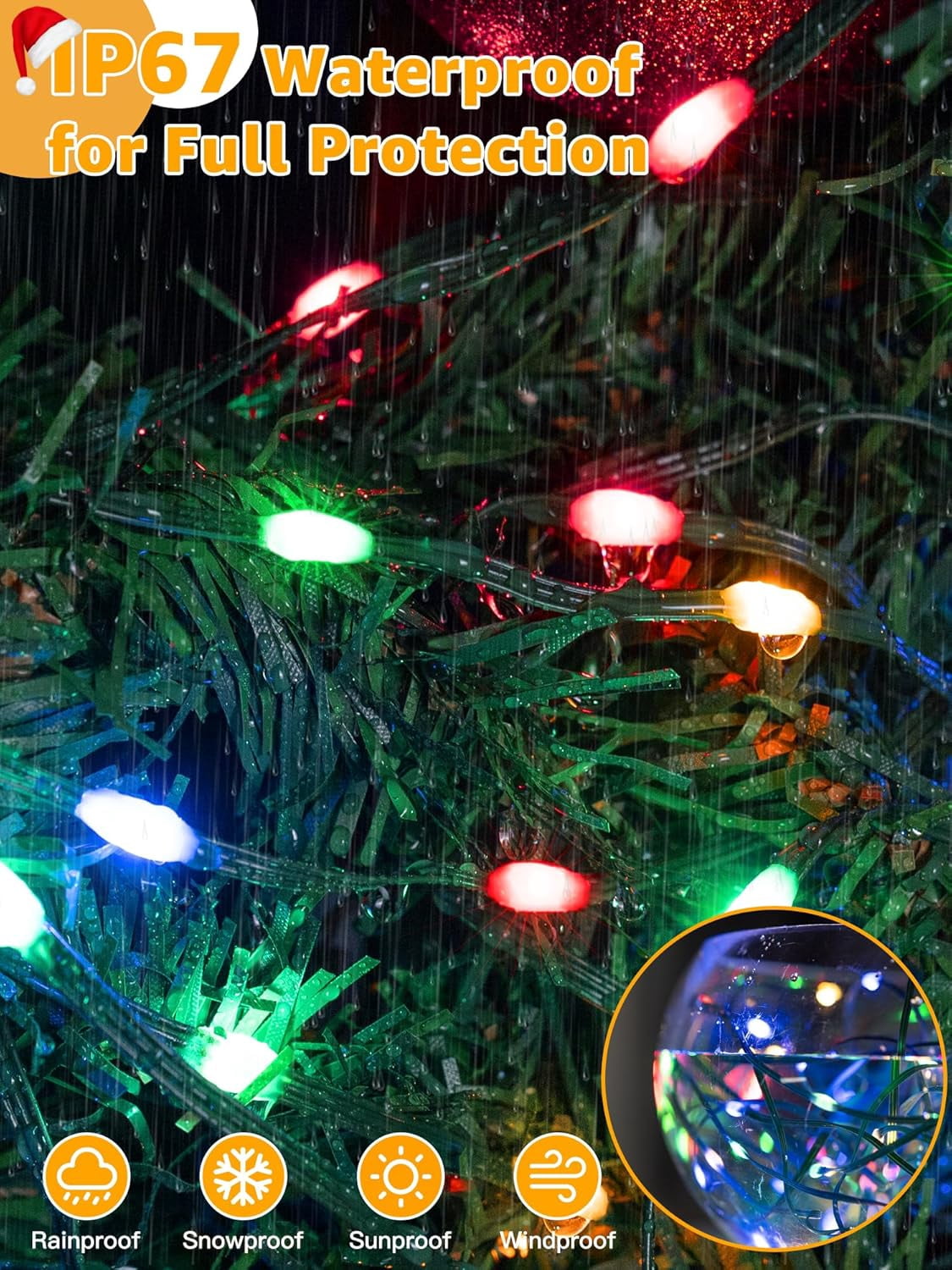 PMMIPNW Christmas Lights 340 FT 1000LED, Outdoor Christmas String Lights with 8 Modes Remote Timer, IP67 Waterproof for House Yard Outside Indoor Xmas Decorations