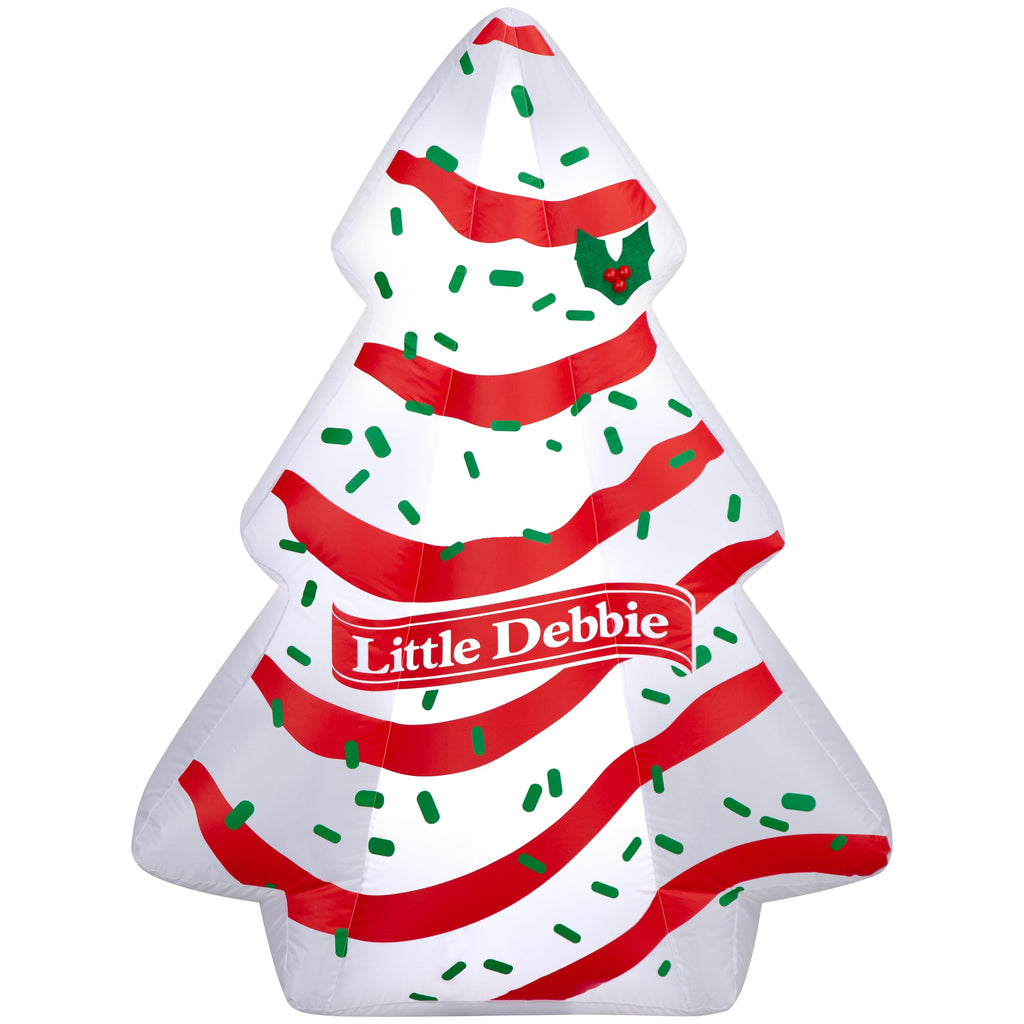 Airblown Christmas Airblown Yard Light Vanilla Little Debbie Christmas Tree Cake McKee, 4.5 ft