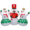 Multicolor Nutcracker Snowman with Dancing Snow Girls Christmas Airblown Yard Inflatable, 4.5', by Holiday Time