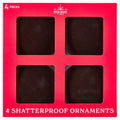 4-Count Dark Brown Velvet-Feel Ball Shatterproof Christmas Ornaments, 4.5", by Holiday Time