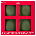 4-Count Sage Green Velvet-Feel Ball Shatterproof Christmas Ornaments, 4.8", by Holiday Time