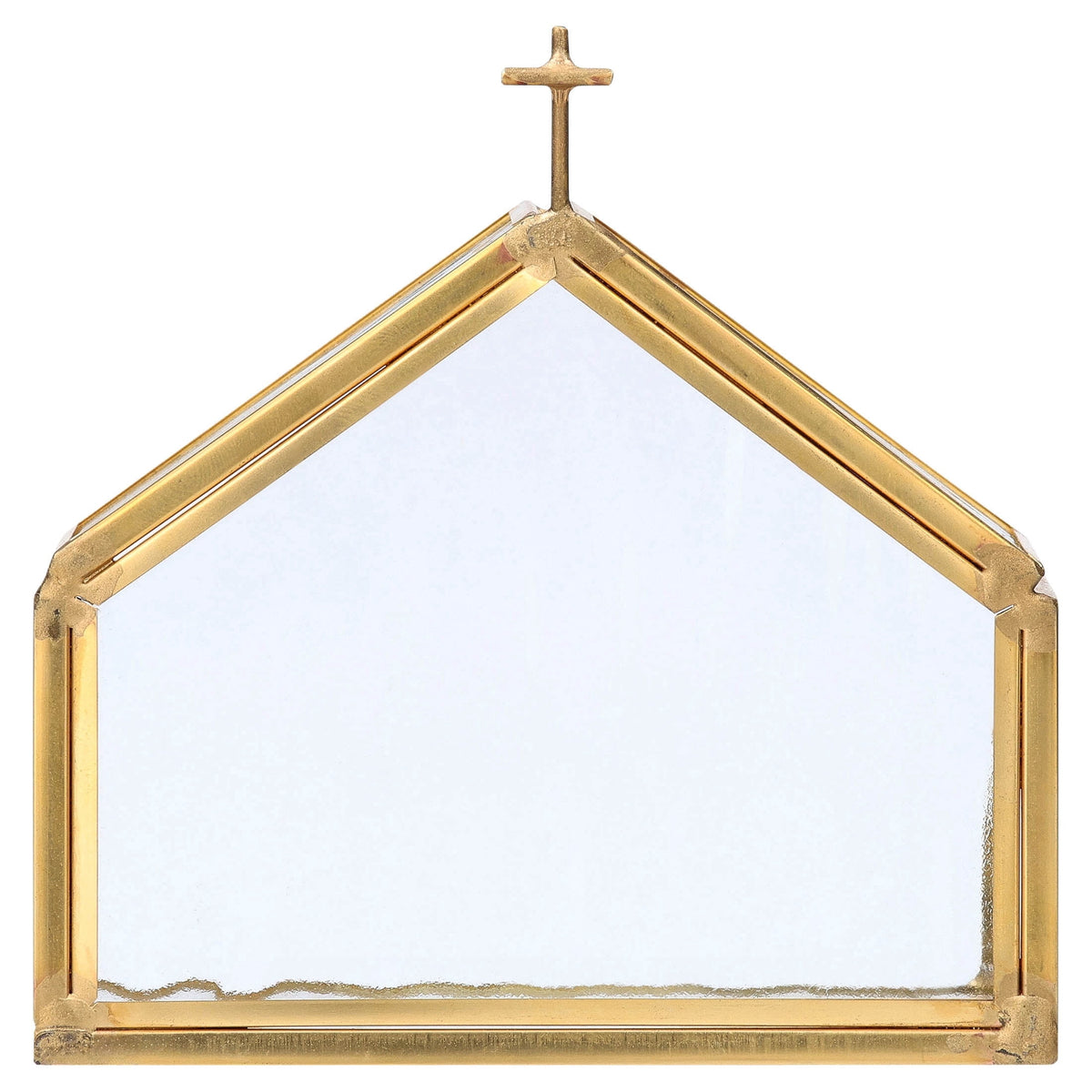 Clear Glass Church Candle Holder, 4", by Holiday Time