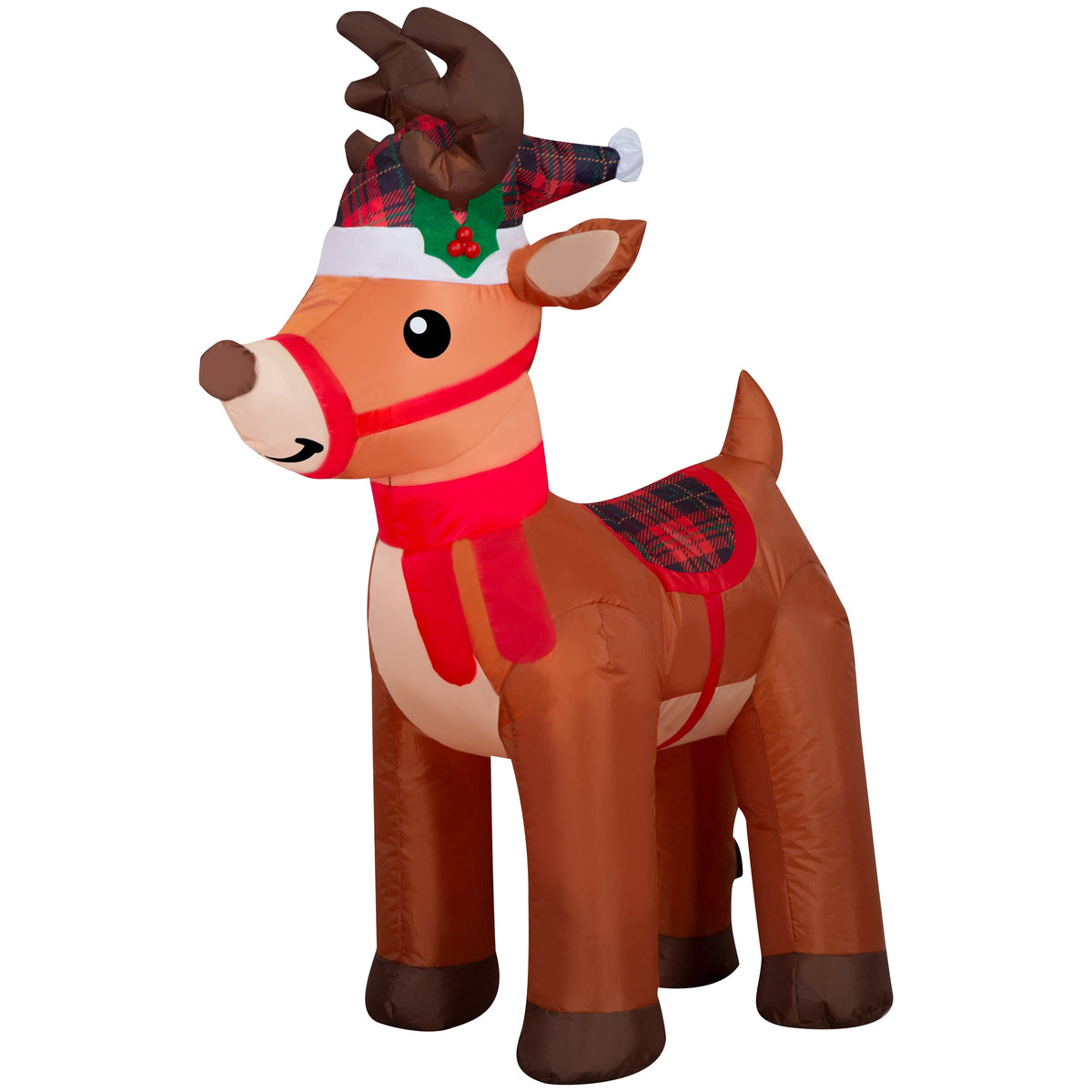 Multicolor Reindeer Christmas Airblown Yard Inflatable, 4', by Holiday Time