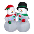 Multicolor Light Show Snow Couple Christmas Airblown Yard Inflatable, 4', by Holiday Time