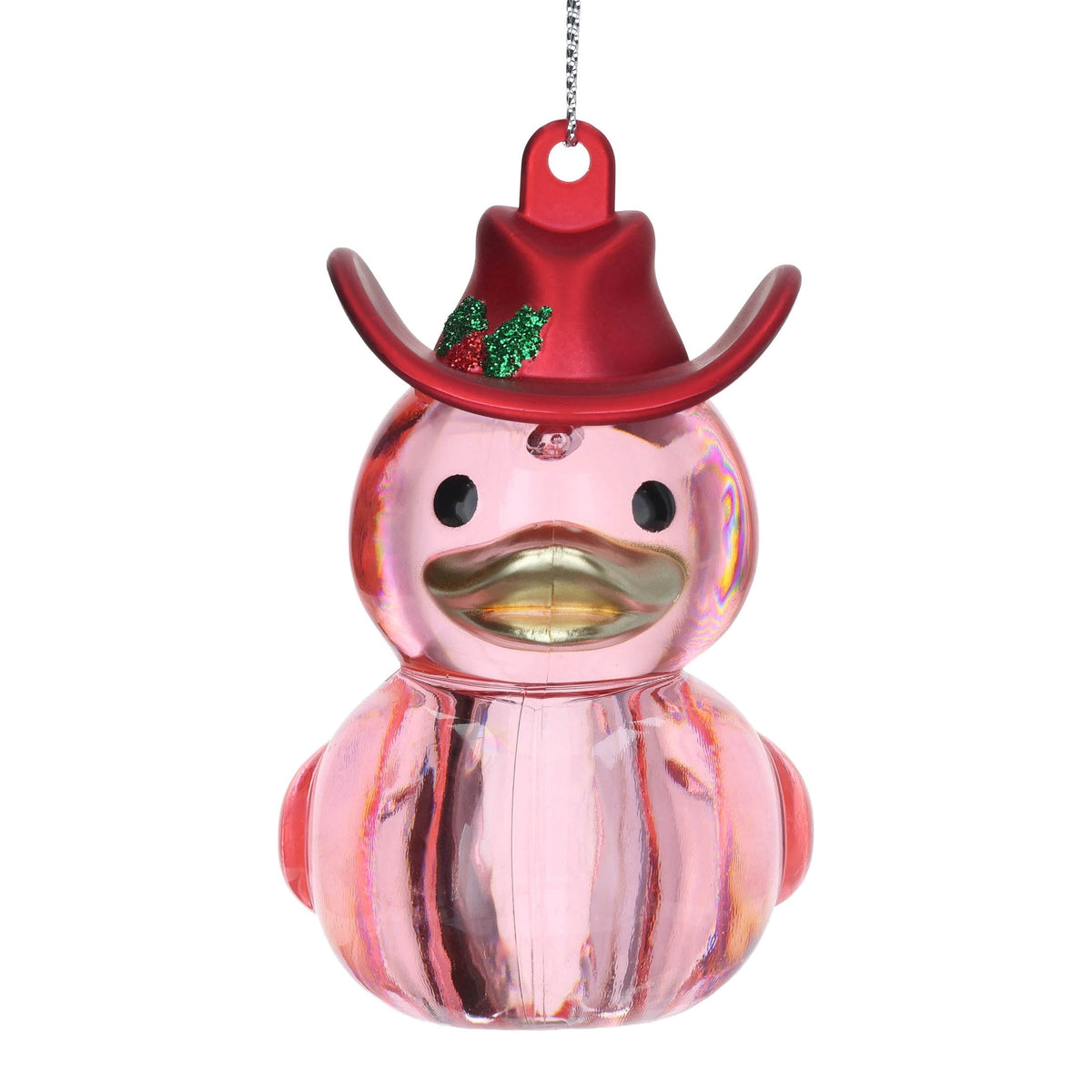 Pink Rubber Duckie with Cowboy Hat Christmas Ornament, 3", by Holiday Time