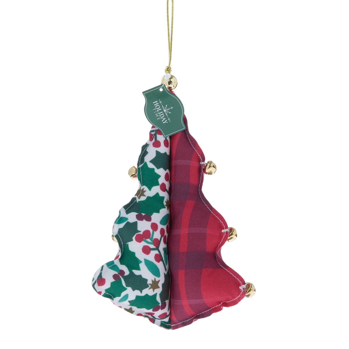 Red/White/Green Fabric Tree Christmas Ornament, 5.5", by Holiday Time
