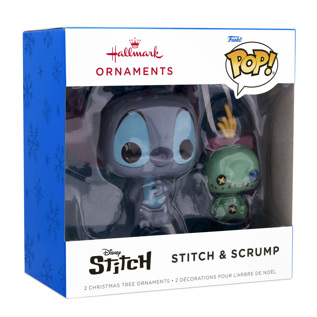 Hallmark Christmas Ornaments (Disney Stitch wth Scrump Funko POP!), 2 Count