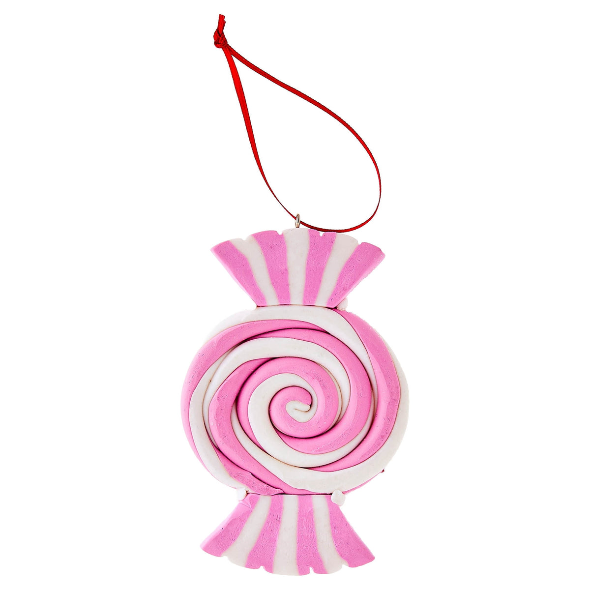 Pink and White Clay Dough Candy Christmas Ornament, 4.3", by Holiday Time