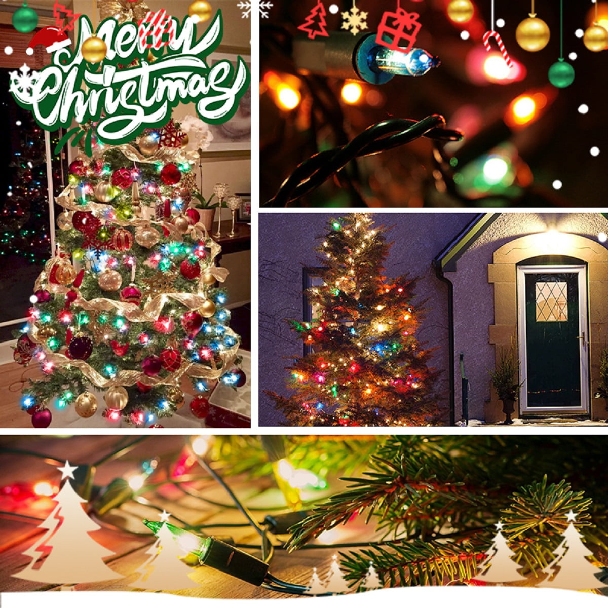 Christmas String Lights Battery Operated,Waterproof Twinkle Fairy Lights with 8 Modes & Timer for Outdoor Indoor Decorations, Multicolor (3M/9.8ft 30 LED)