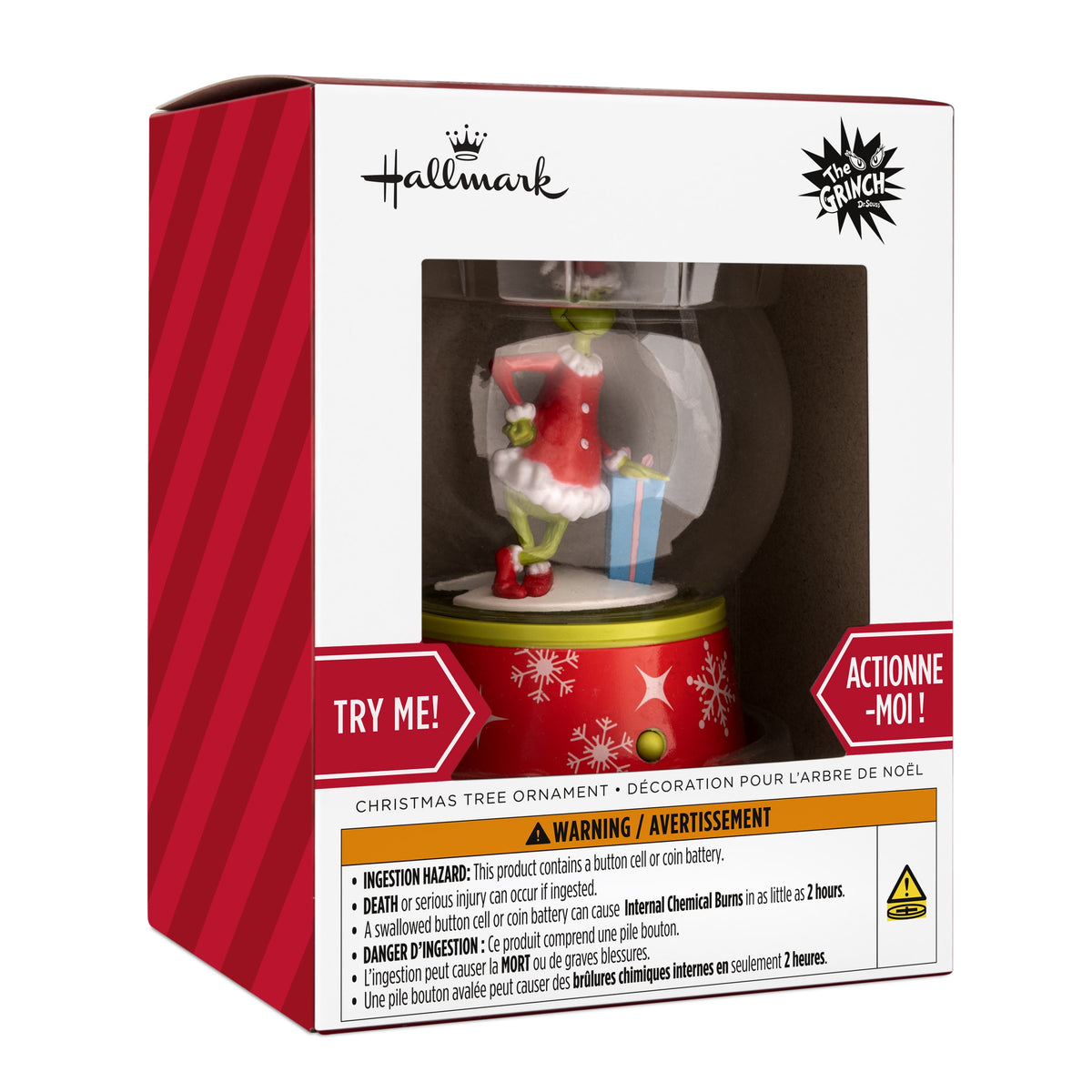 Hallmark Ornament (How the Grinch Stole Christmas! Musical Globe), 1 Count