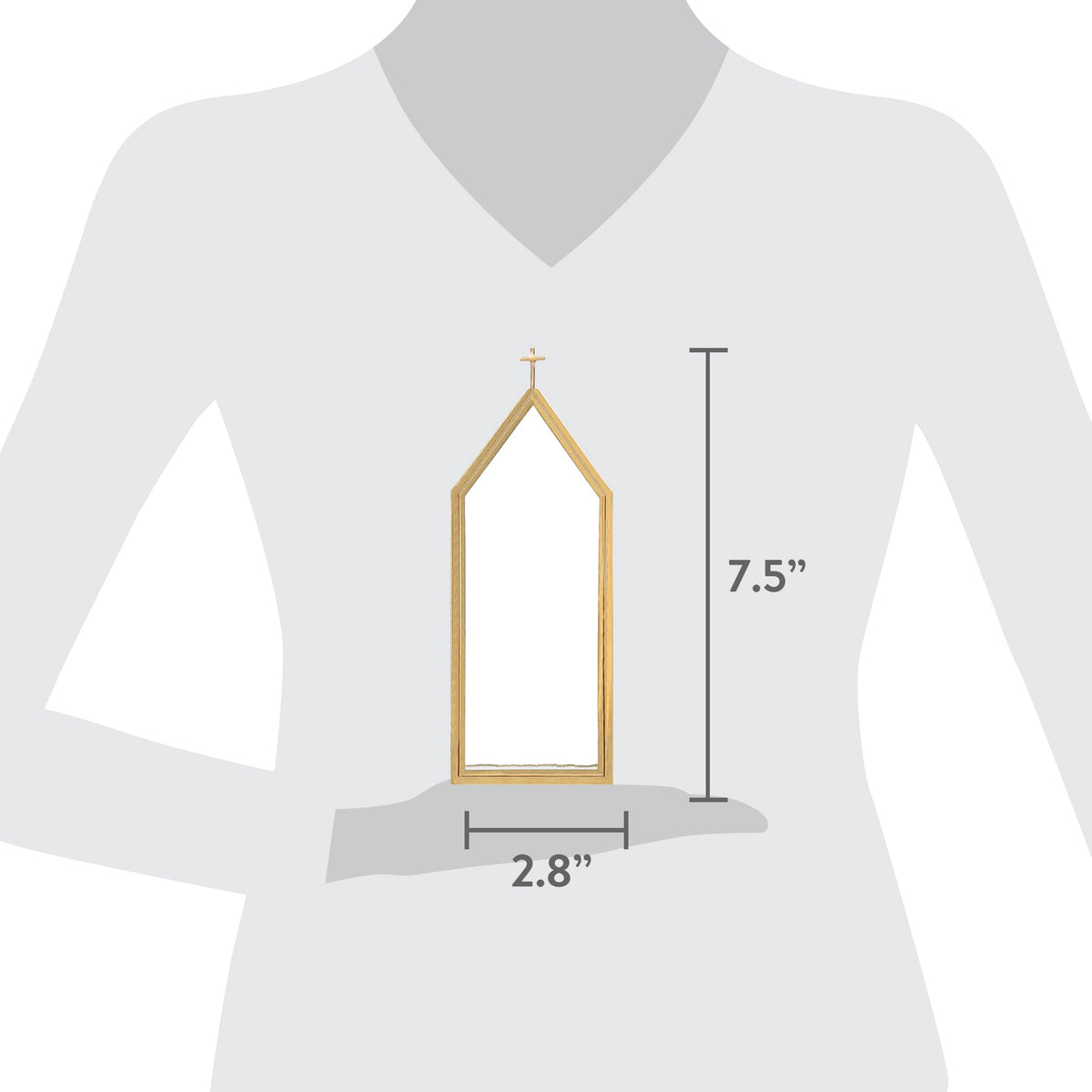 Clear Glass Church Candle Holder, 7.5", by Holiday Time