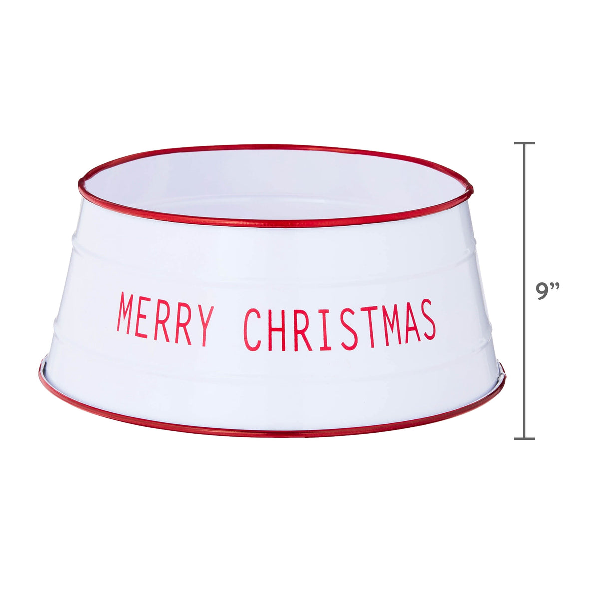 Metal Mini Christmas Tree Collar, Red and White, 9", by Holiday Time