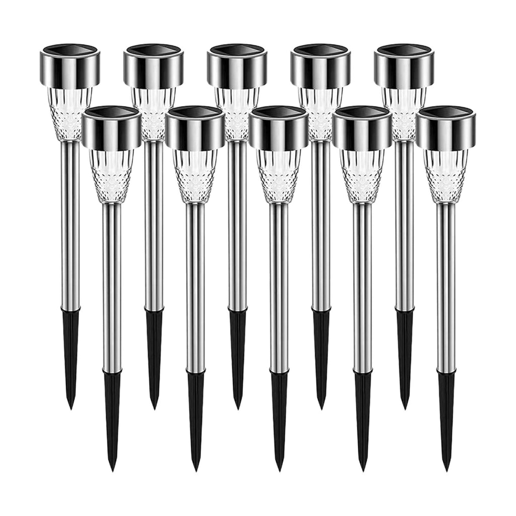 Ovzne Solar Lights for Outside Pathway 8 Pack, Super Bright Over 12 Hours Solar Walkway Driveway Lights, Waterproof Outdoor Solar Lights for Yard Garden Path Patio (10PCs:Cool White)