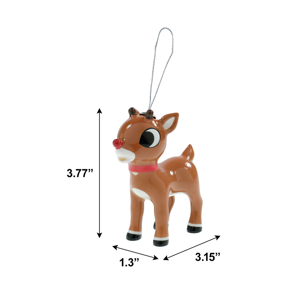 Rudolph the Red Nosed Reindeer Decoupaged Christmas Tree Ornament