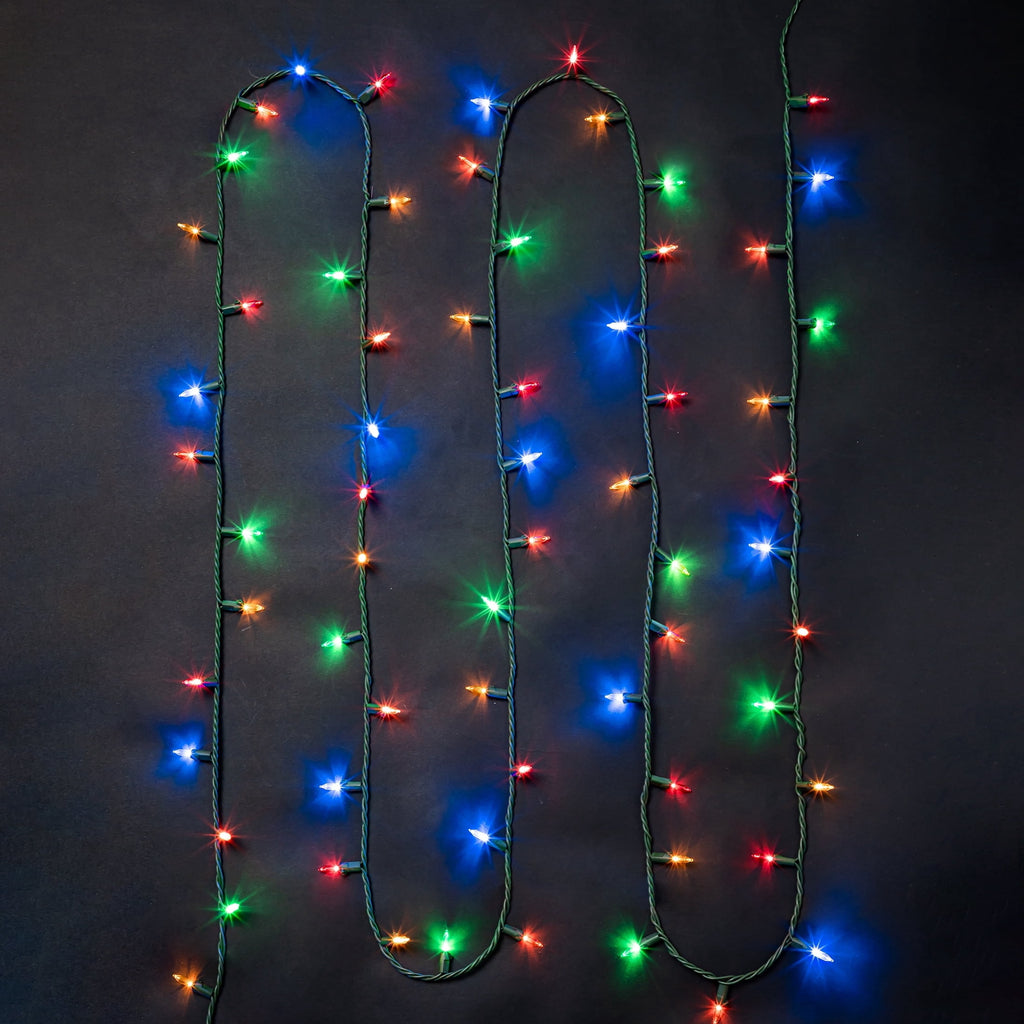 Indoor/Outdoor 500-Count LED Mini Christmas String Lights, Warm White, Green Wire, 114', by Holiday Time