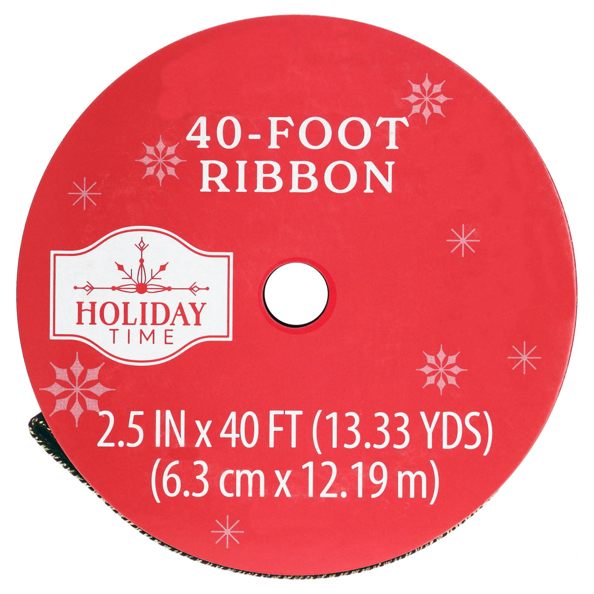 Maroon and Gold Wave Velvet Christmas Ribbon, 2.5" x 40', by Holiday Time