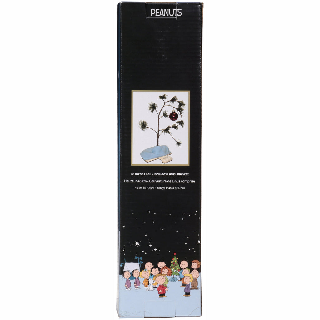 Peanuts Charlie Brown Assorted Colors Decorated Pine Christmas Trees, 1.5' (2 Count)