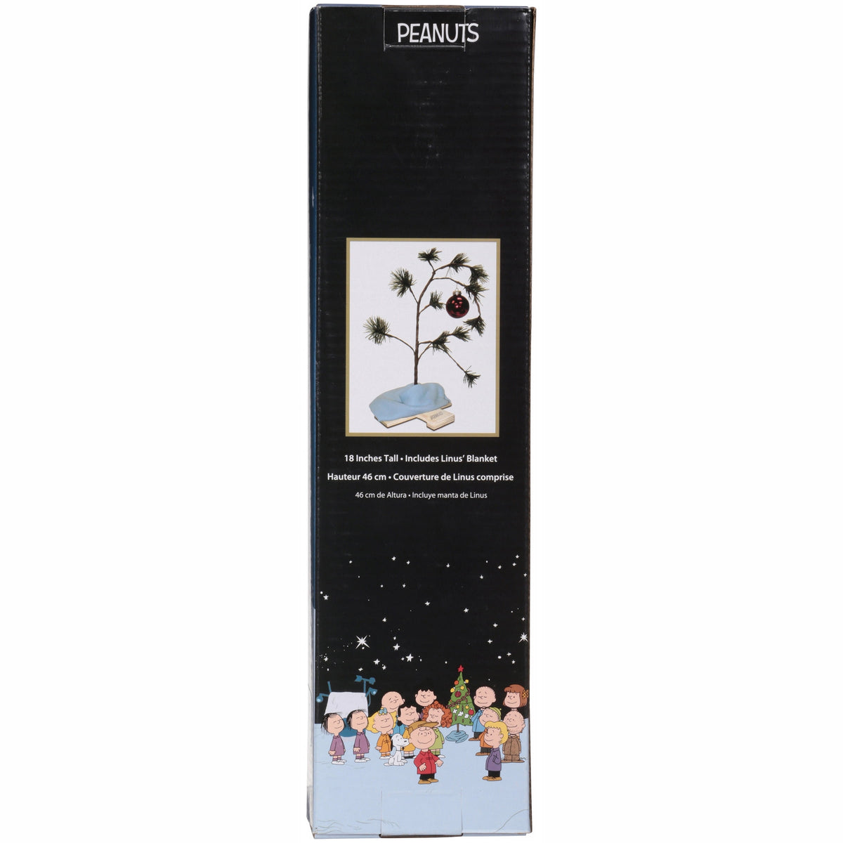 Peanuts Charlie Brown Assorted Colors Decorated Pine Christmas Trees, 1.5' (2 Count)