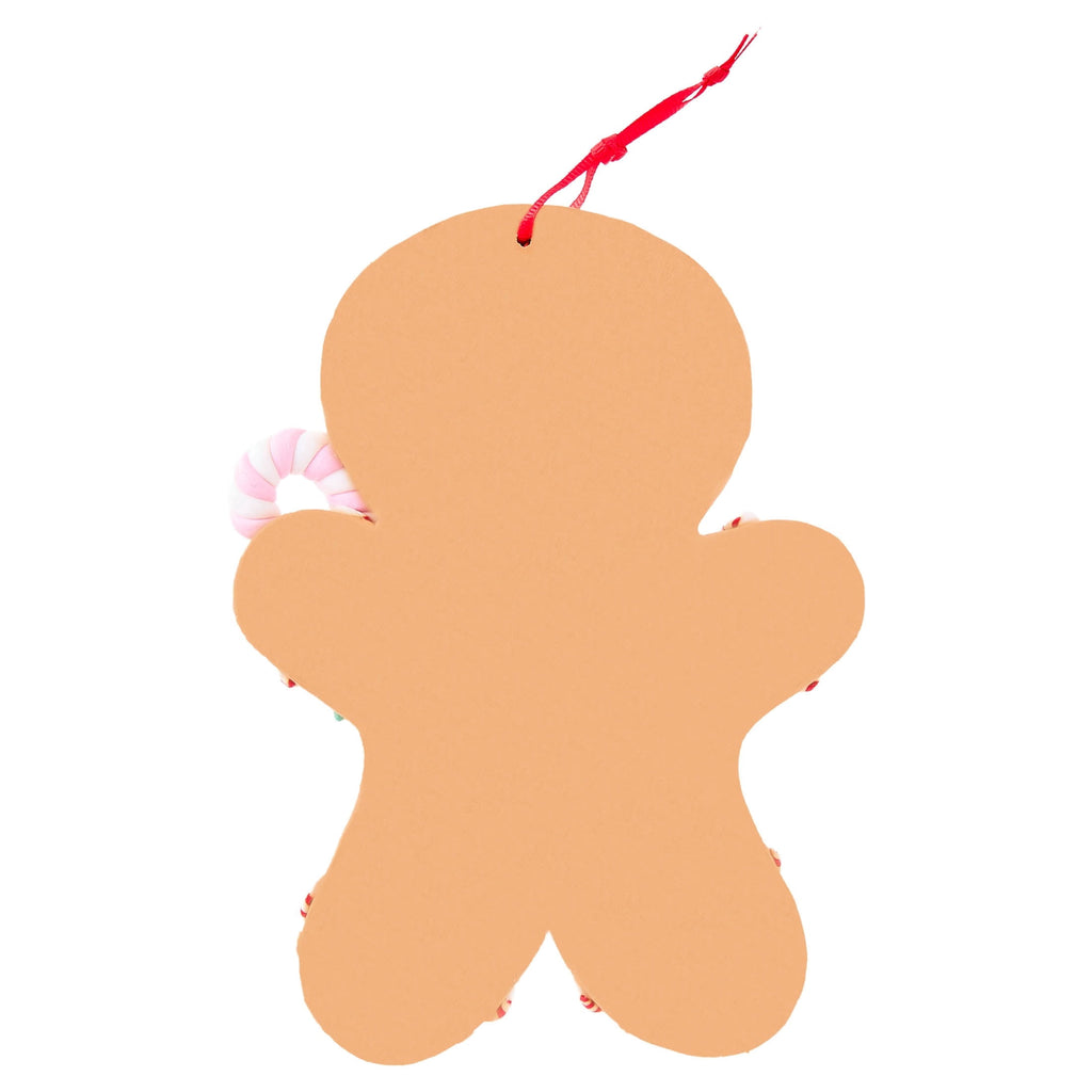 Multicolor Clay Dough Jumbo Gingerbread Boy Christmas Ornament, 7.5", by Holiday Time
