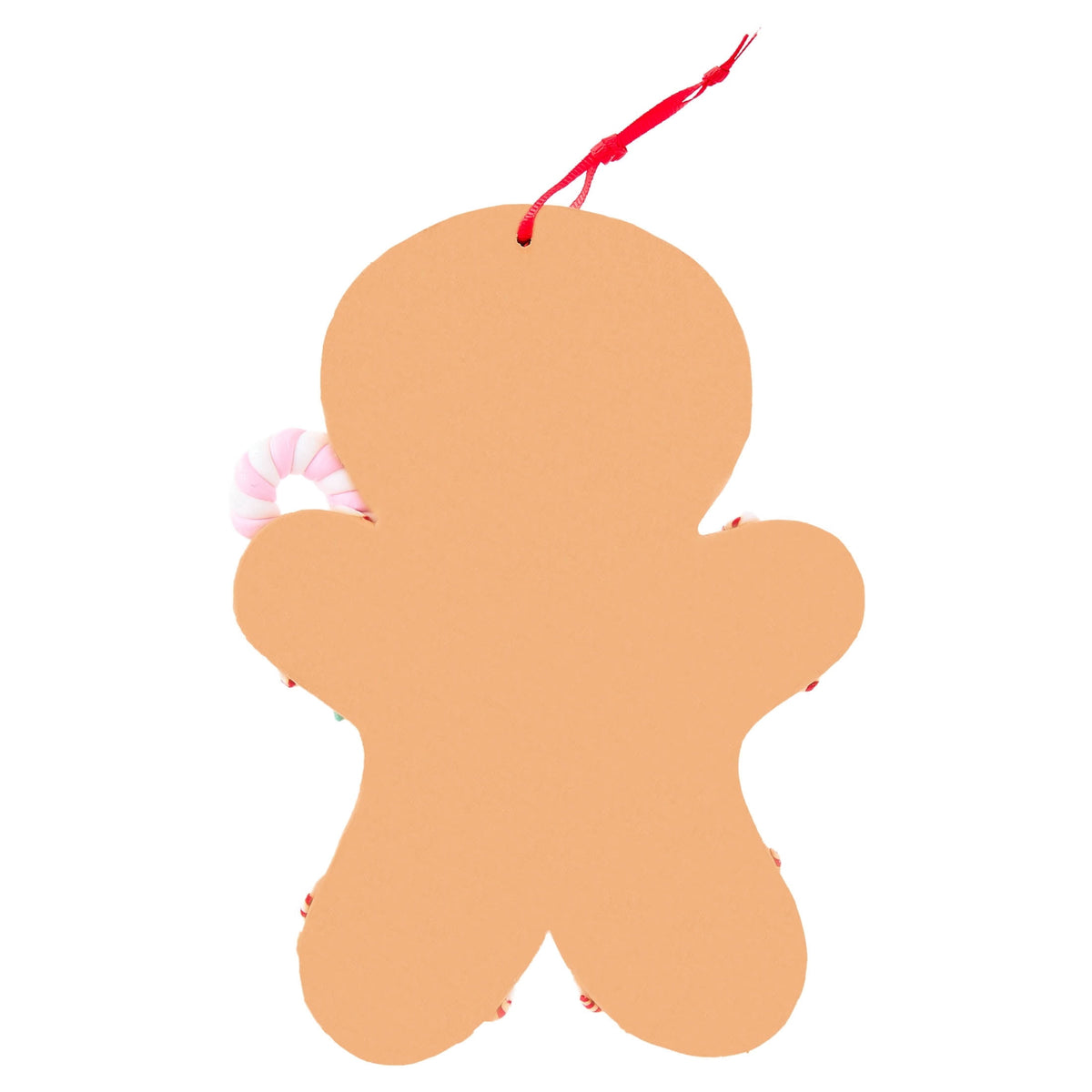 Multicolor Clay Dough Jumbo Gingerbread Boy Christmas Ornament, 7.5", by Holiday Time