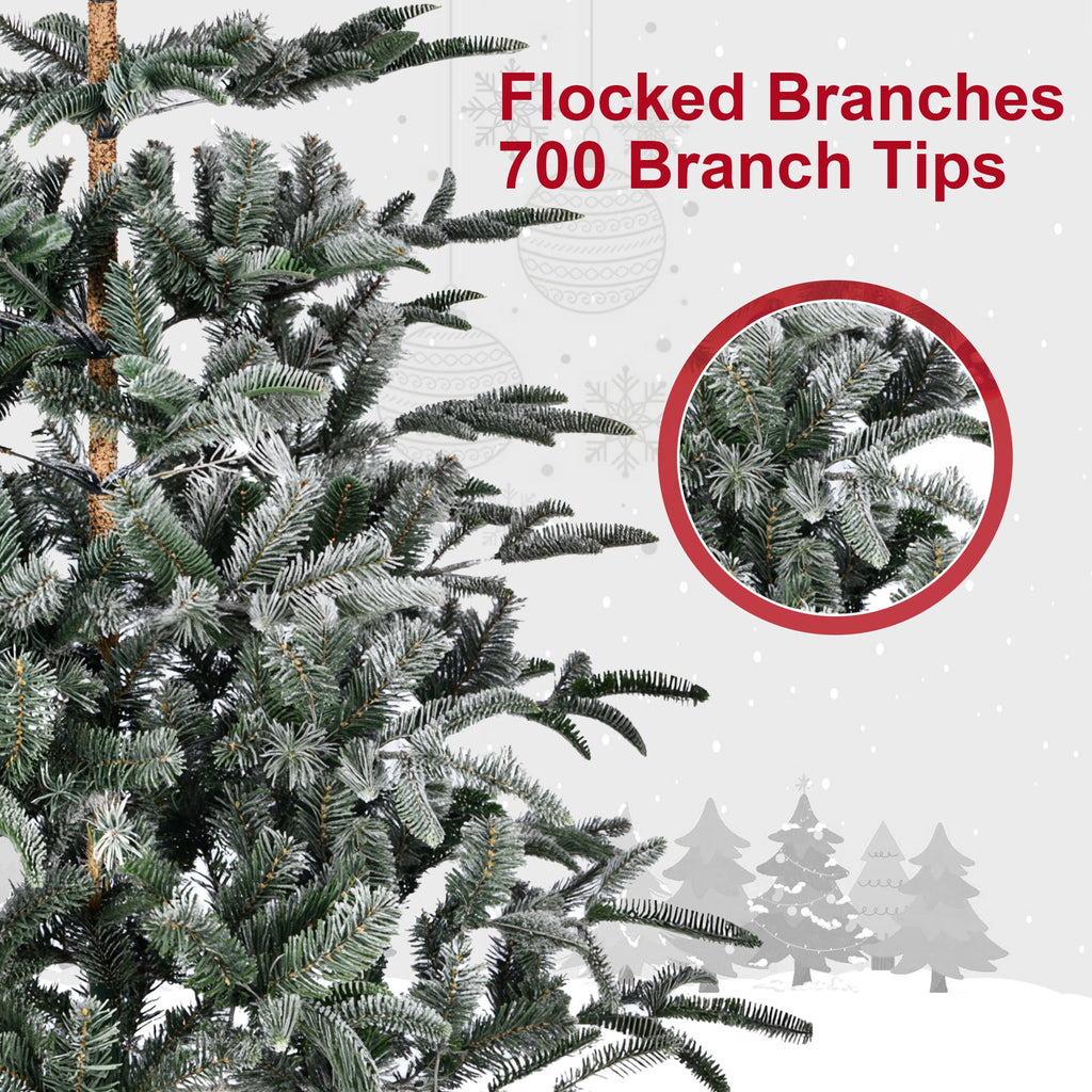 Fenbeli 6ft Artificial Christmas Tree with Metal Base, Indoor Outdoor Green