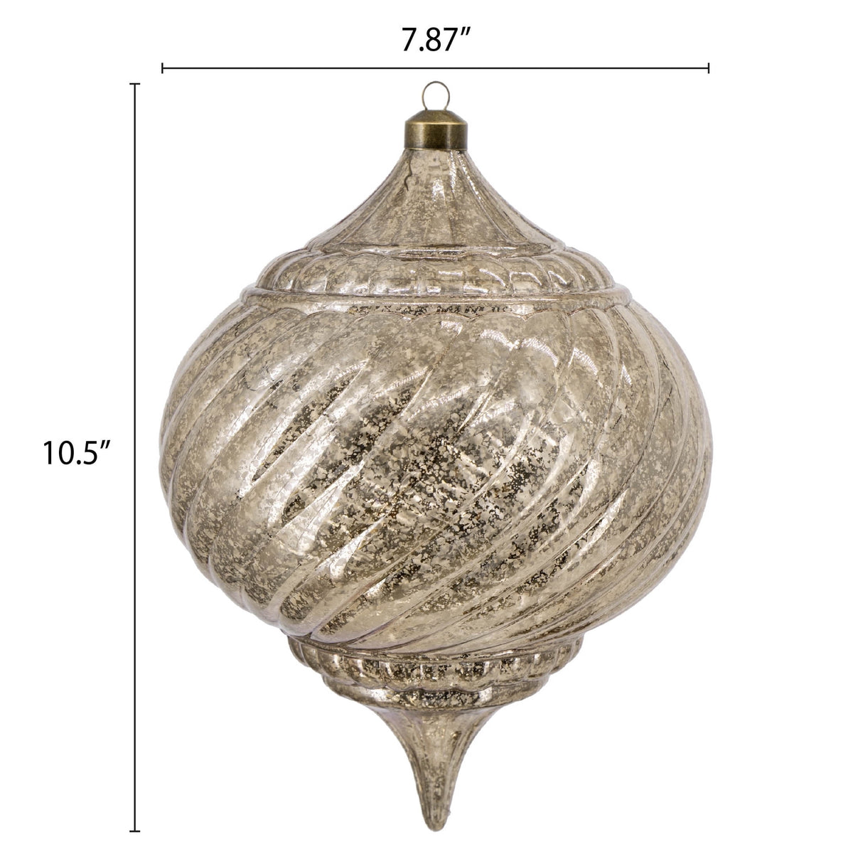 My Texas House 2-Count Gold Finial Shatterproof Christmas Ornaments, 11"