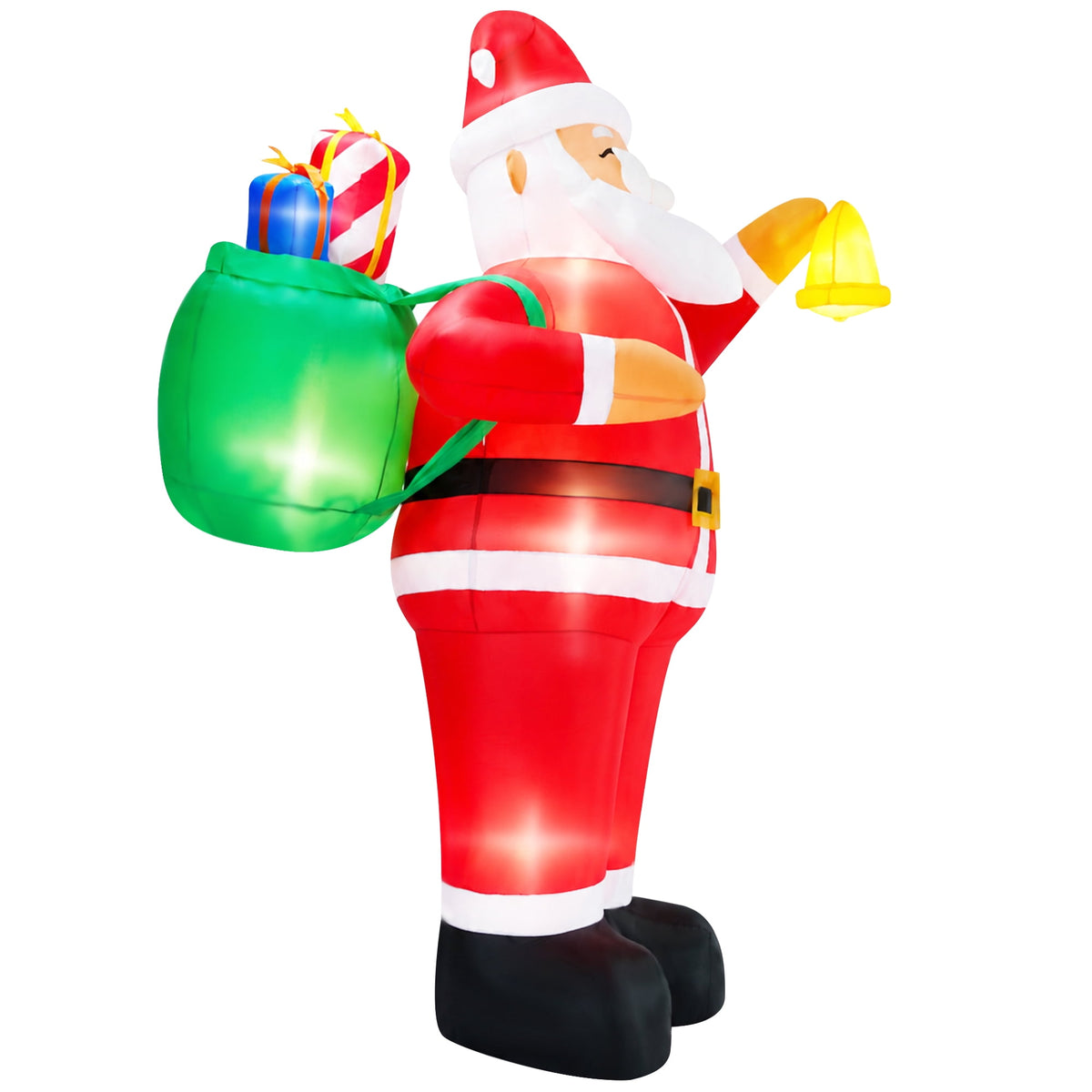 Yexmas 7FT Christmas Inflatable Santa Claus with Photo Frame, Blow Up Santa Claus Xmas Decorations for Outdoor Indoor, Built-in LED Light for Yard Gardern Lawn
