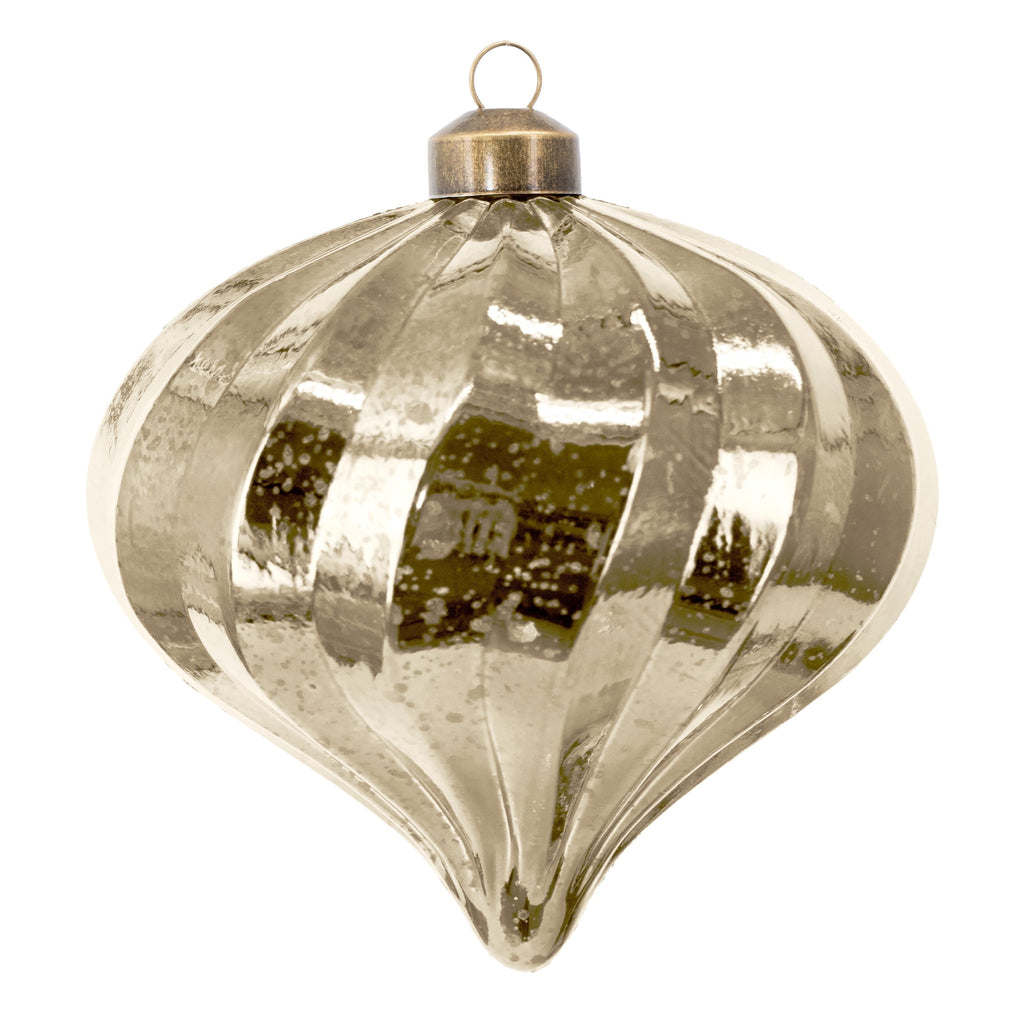 My Texas House 6-Count Gold Mercury-Style Shatterproof Christmas Ornaments