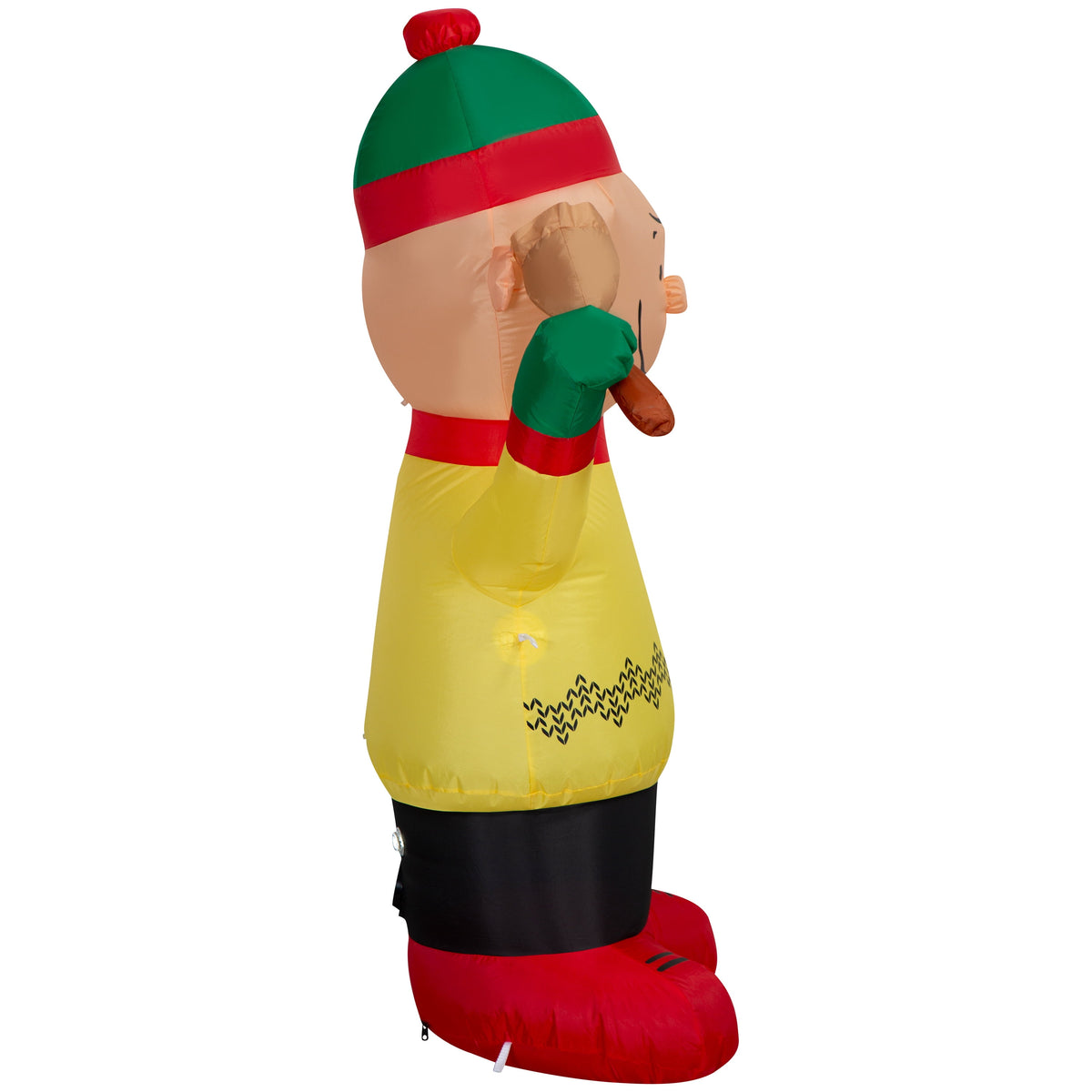 Airblown Christmas Yard Inflatable Light Charlie Brown in Winter Outfit with Bell Peanuts, 5 ft